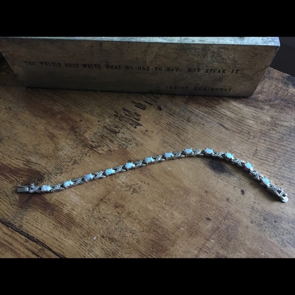 Opal 925 Silver Tennis Bracelet - Picture 2 of 8